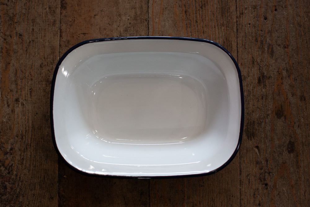 Enamel Salad Bowl Navy Five Marys Ranch