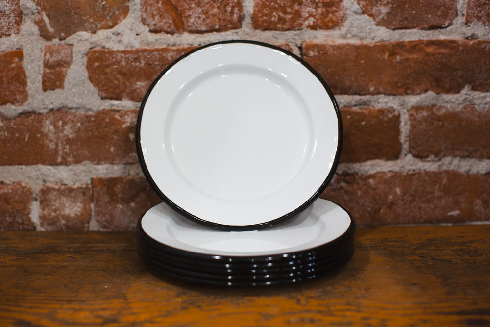 Dessert Plate Black and White Five Marys Ranch