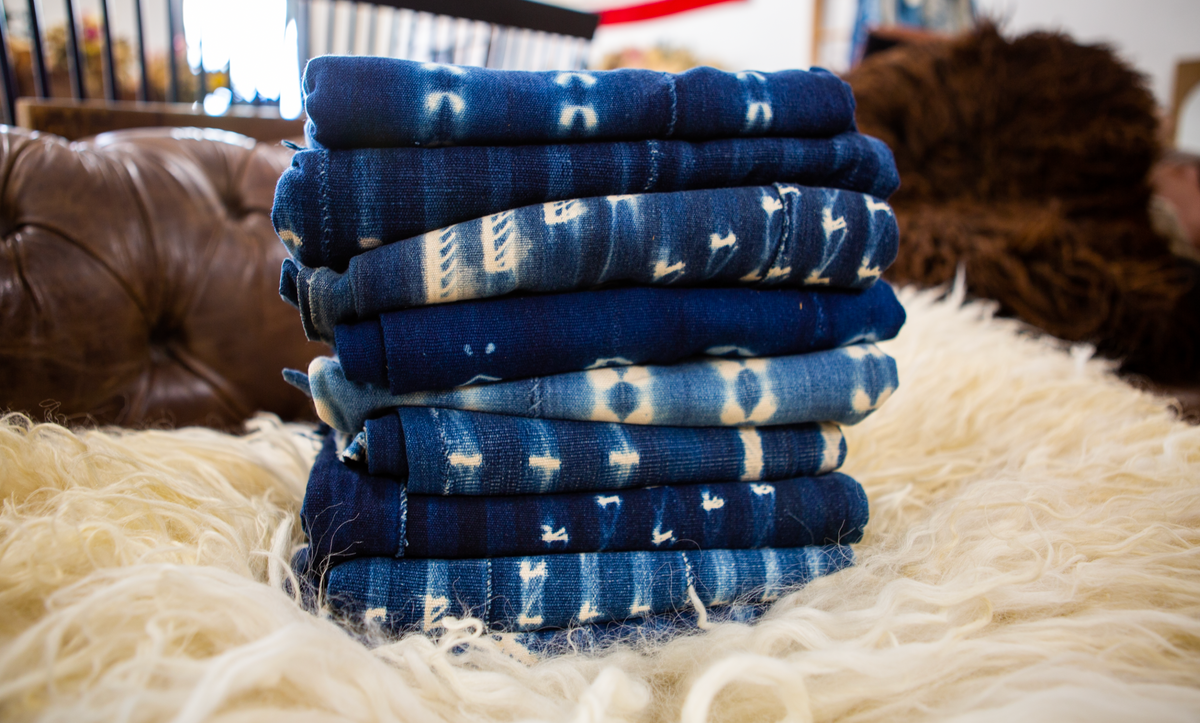 Indigo throw sale