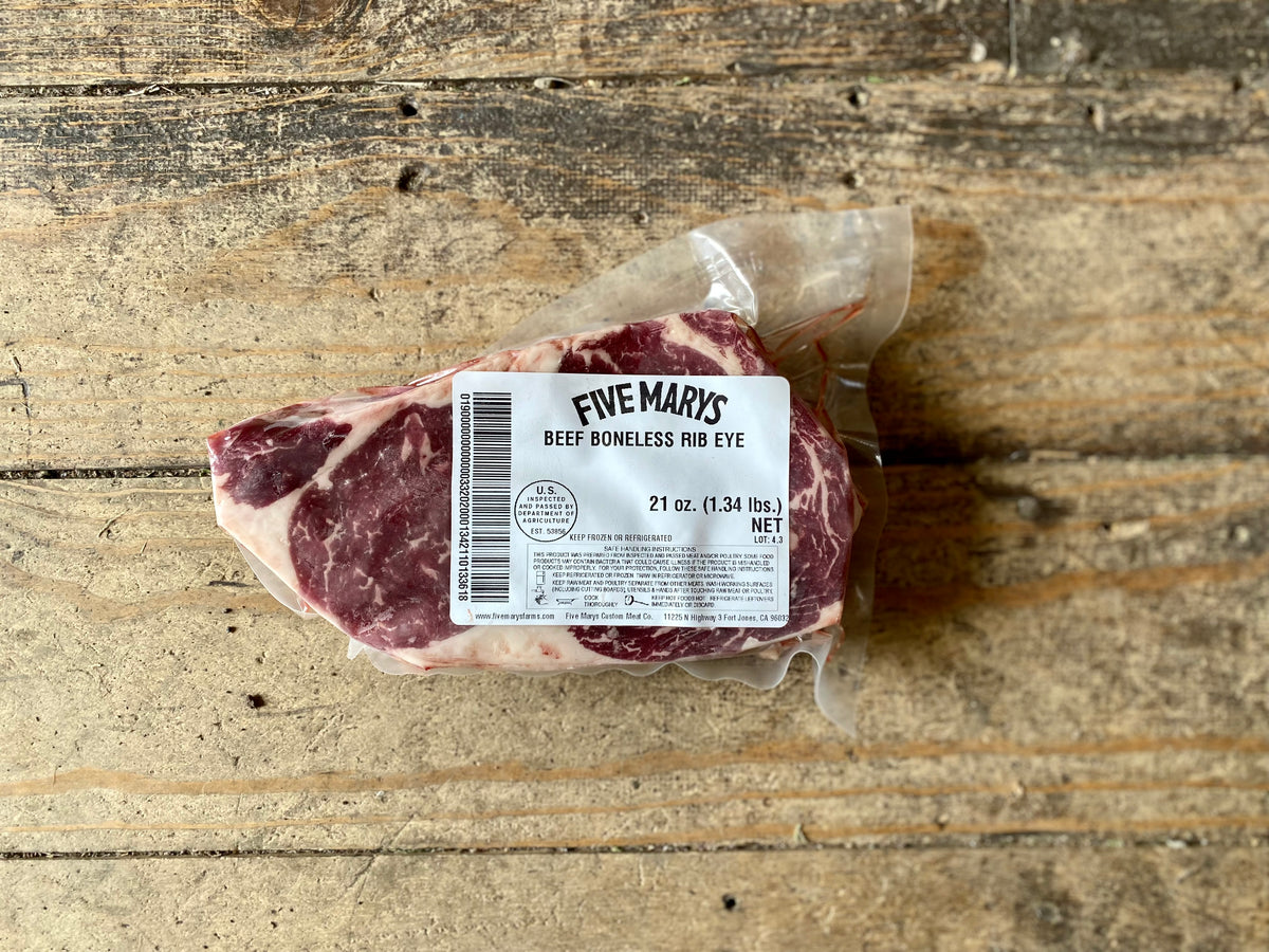 Boneless Rib Eye Steak – Five Marys Ranch